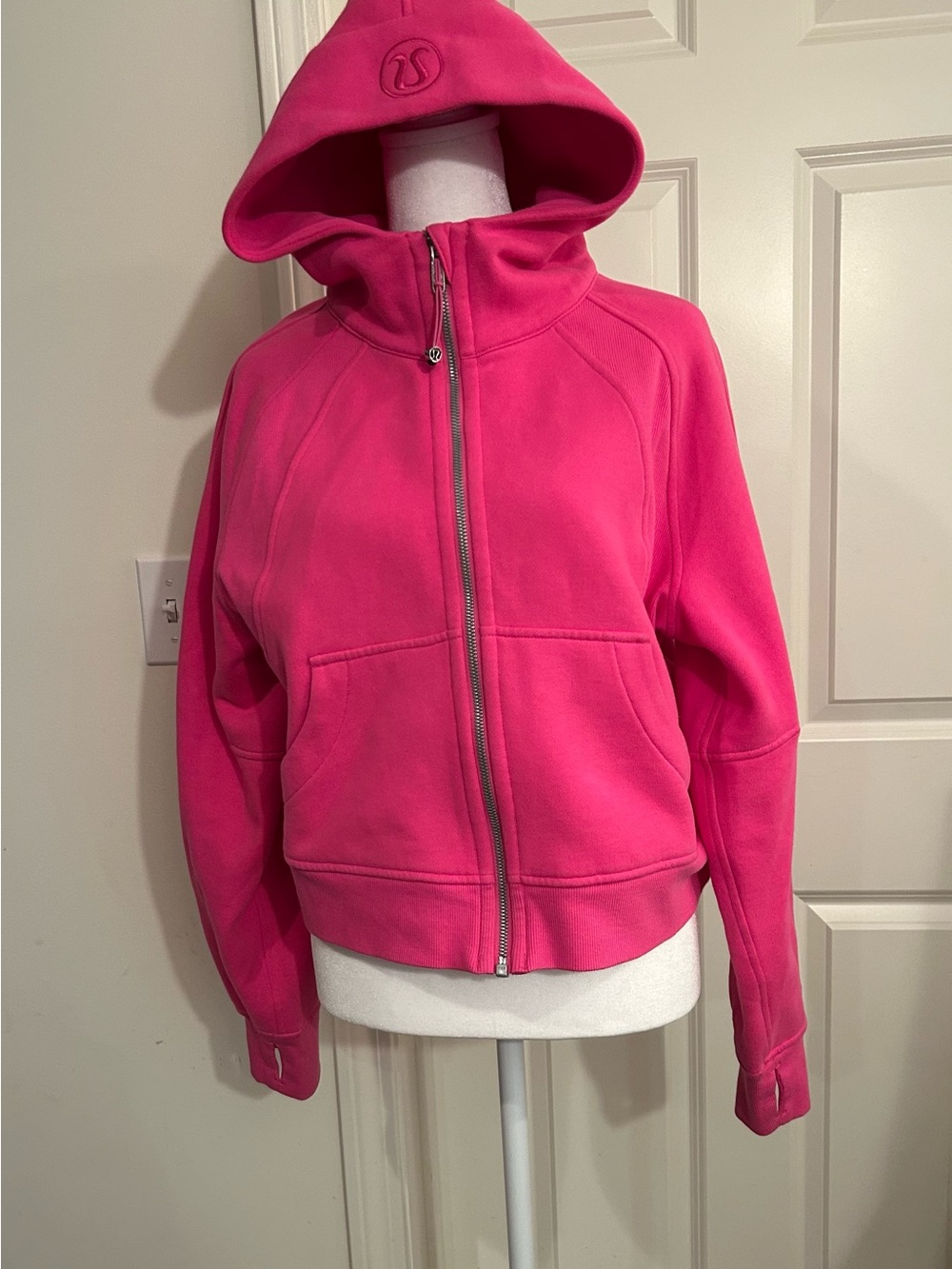 lululemon athletica Scuba Full-Zip Hooded Sweatshirt Sonic Pink Size XS - Picture 2 of 5